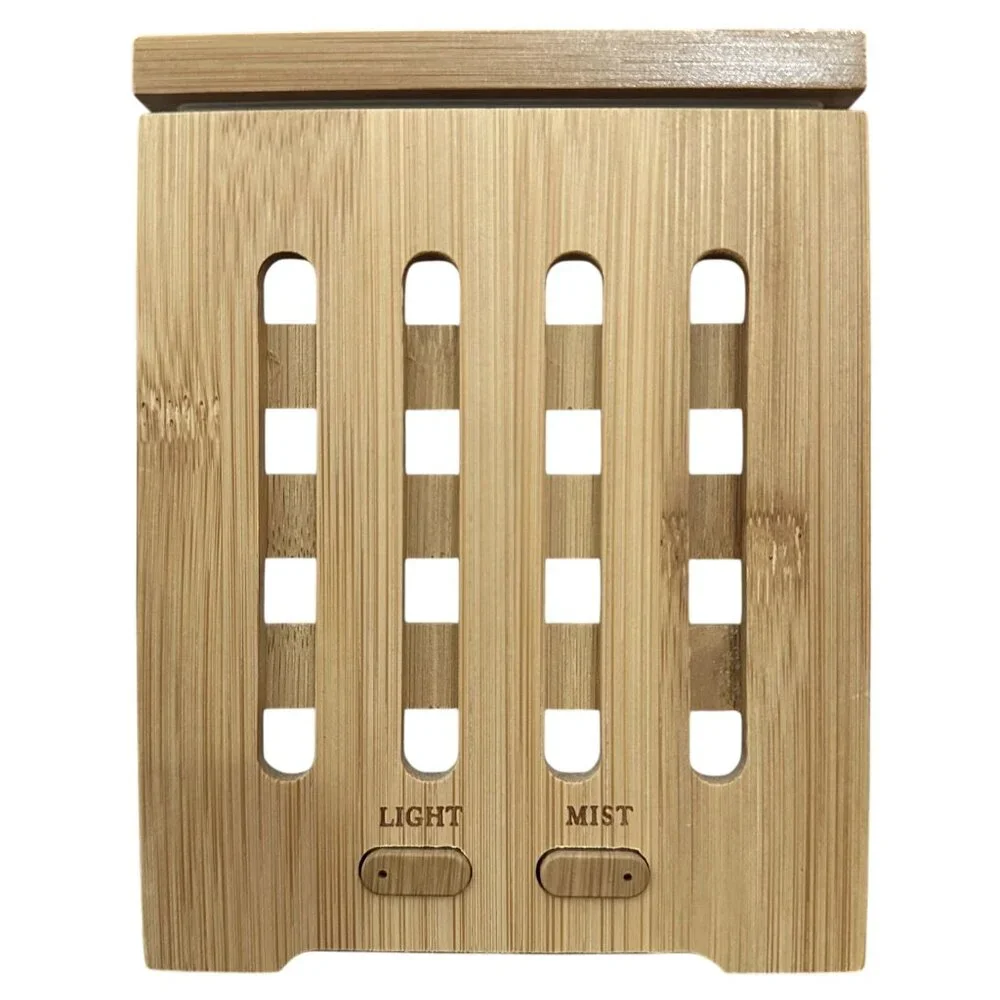 Bamboo Aromatherapy Essential Oil Diffuser Ultrasonic Cool Mist Color LED
